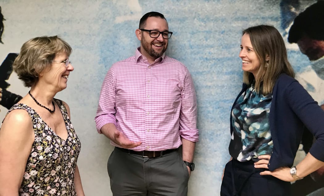 The HRMI team (L-R) Susan Randolph, K. Chad Clay, Anne-Marie Brook