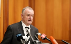 Speaker Trevor Mallard at the release of the report into bullying at Parliament.