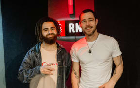 Valle (left) and RNZ's Alex Behan