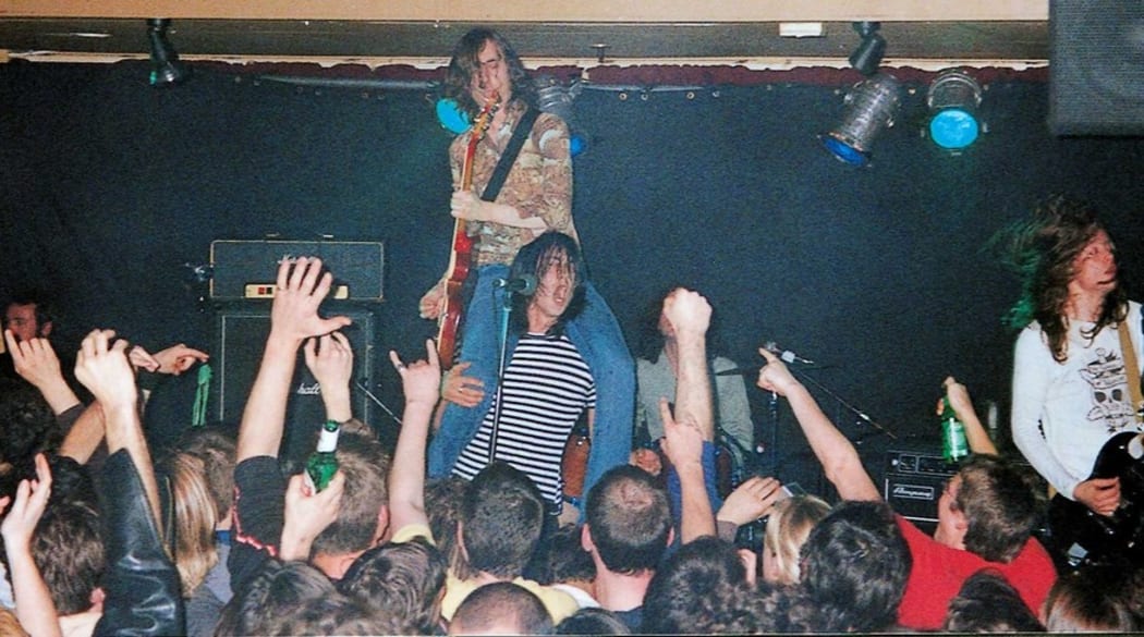 The Datsuns on stage at the Kings Arms in 2002.