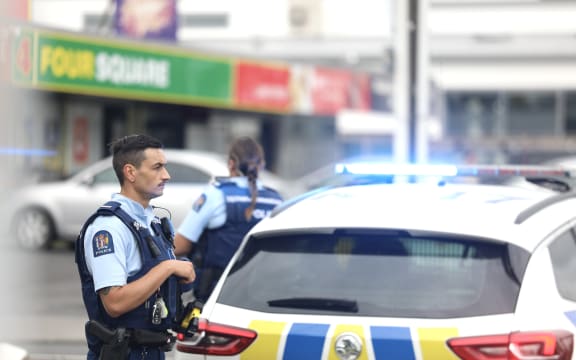 Police at an incident at Beach Haven on Auckland's North Shore.
