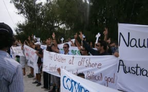 Nauru protest