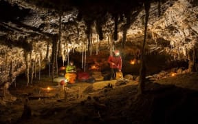 Cave camp - six hours from the surface - hear Marcus Thomas and Neil Silverwood with Kim at 11:30am