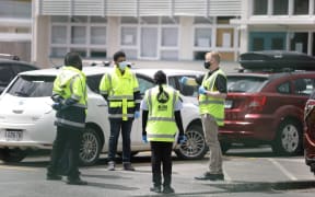 Security ramps up ahead of Covid-19 testing at Papatoetoe High School on 23 February.