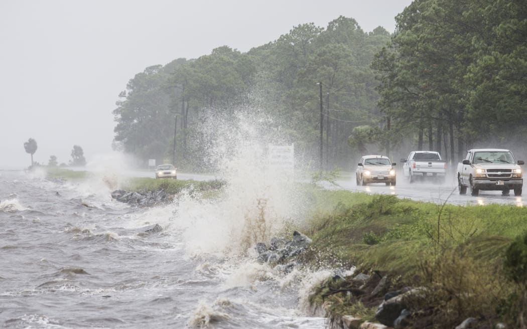 US 98 in Eastpoint, Florida, as Hurricane Hermine approaches on Thursday.