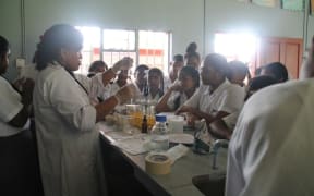 One of the science courses the University of the South Pacific is taking to cyclone-affected parts of Fiji.