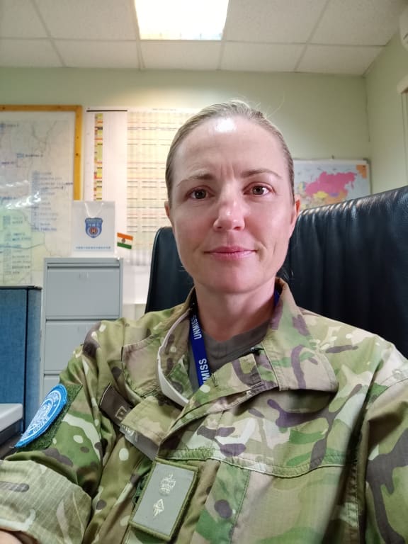 Lieutenant colonel Megan Elmiger in the UN Mission office in South Sudan.