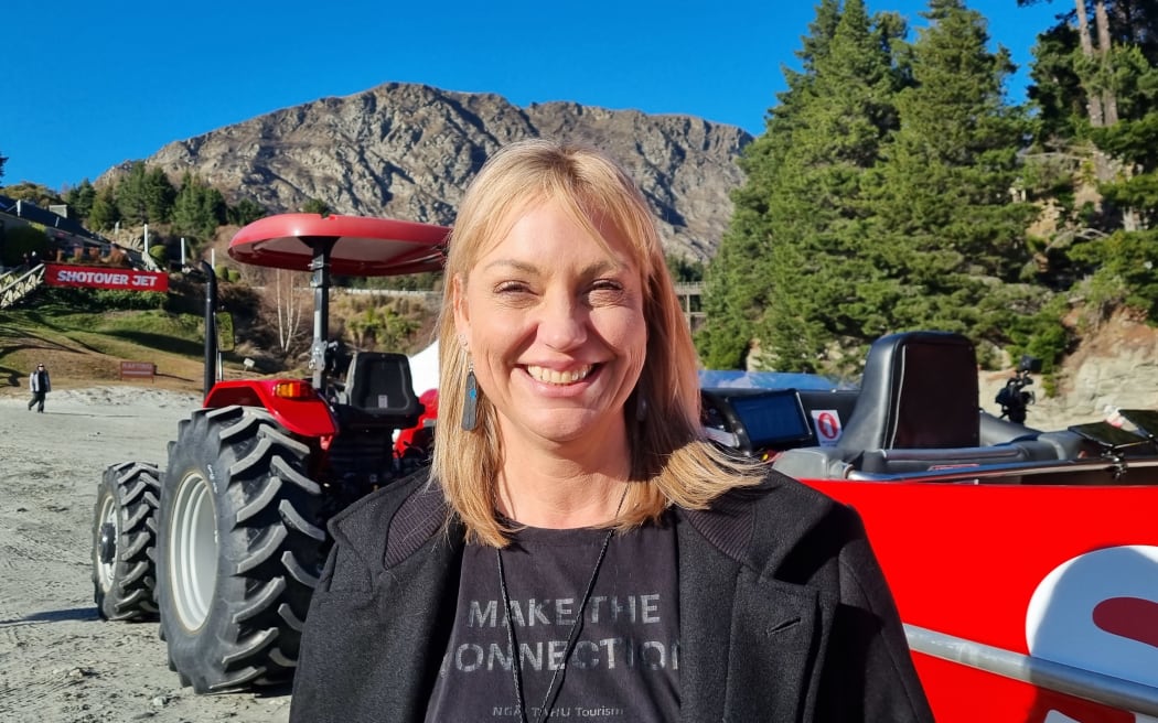 Ngāi Tahu Tourism general manager Jolanda Cave - at unveiling of electric jet boat