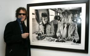 Mick Rock with one of his famous images.
