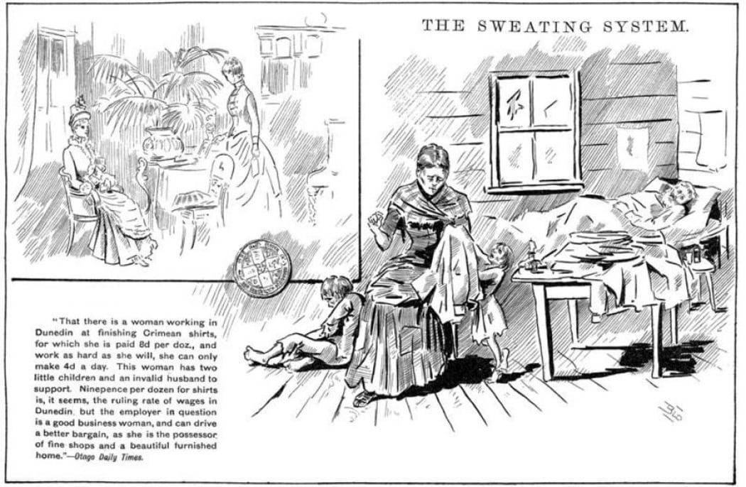 Sweating system - exploitation of workers during the Long Depression