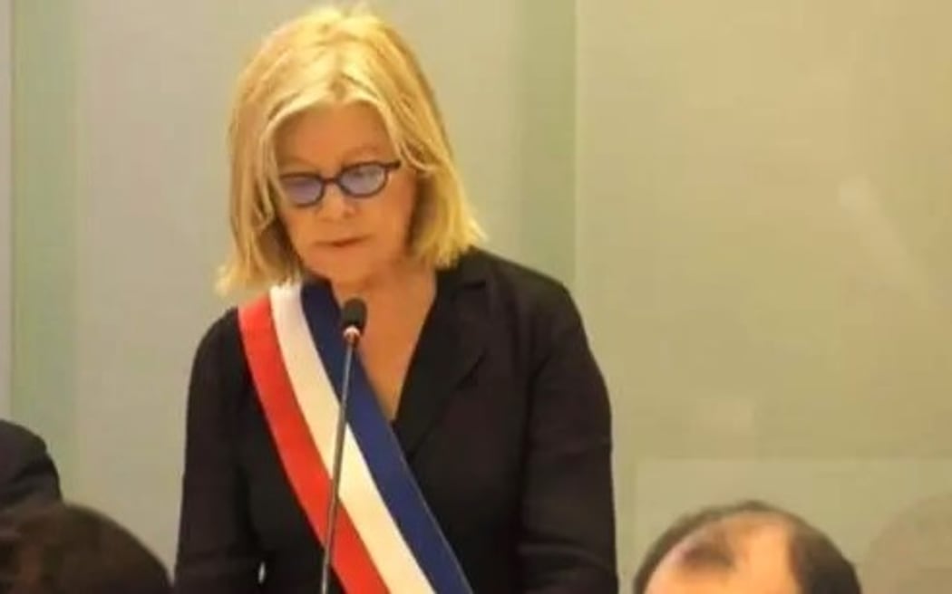 Noumea's Mayor Sonia Lagarde at the municipal council on 20 December 2024