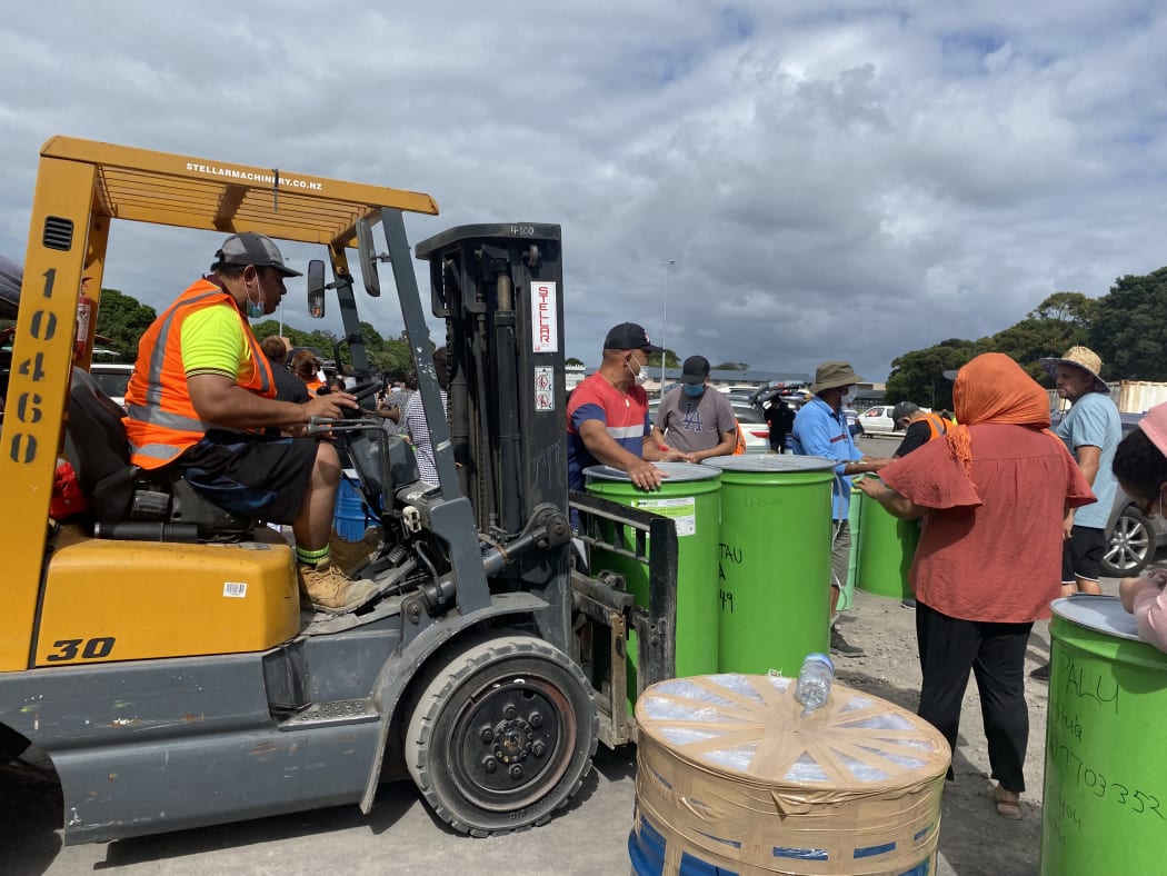 The Aotearoa Tonga Relief Committee is coordinating shipping containers at Auckland's Mt Smart Stadium to be filled with donations, including emergency supplies from family in New Zealand to relatives in Tonga.