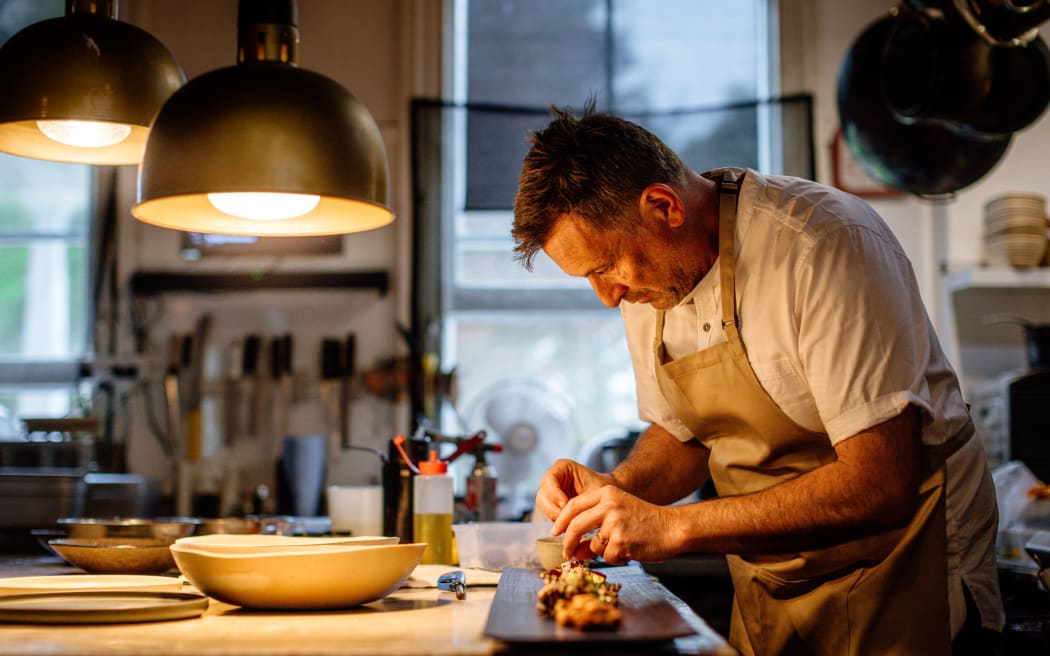 Chef Christ Stockdale enjoys working with local producers to create the seasonal menu focussed on slow-cooking.