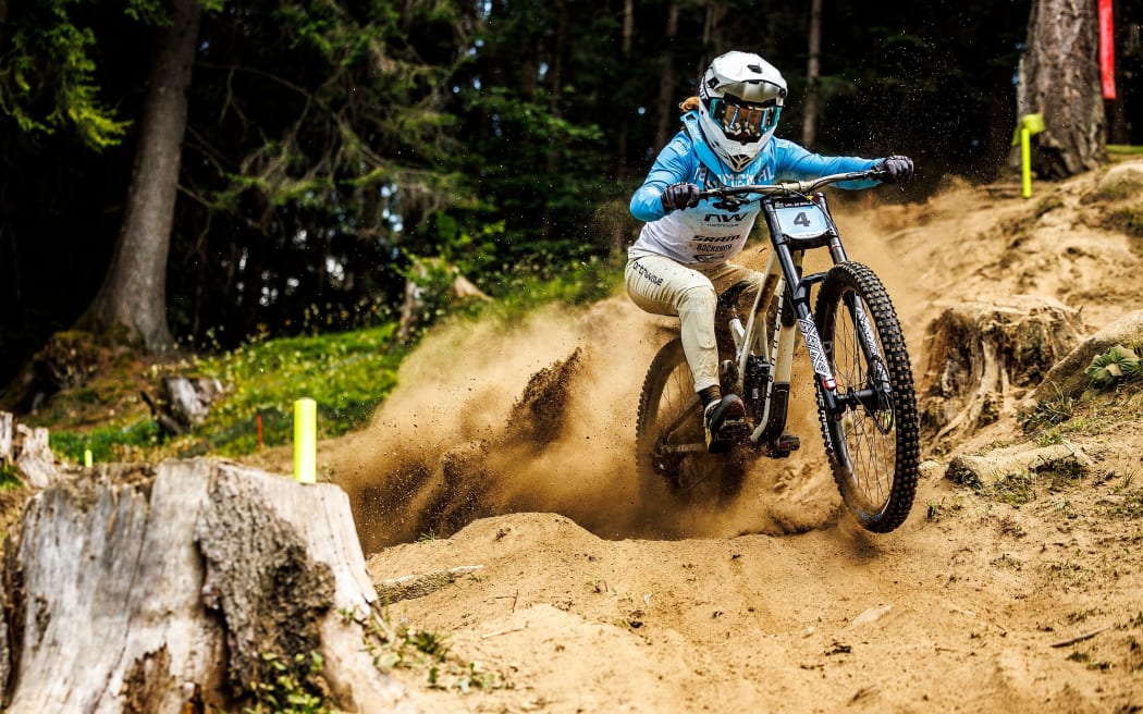 Wellington mountainbiker Erice van Leuven is competing internationally.