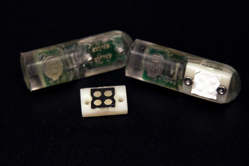 MIT researchers built an ingestible sensor equipped with genetically engineered bacteria that can diagnose bleeding in the stomach, and possibly other gastrointestinal ailments.