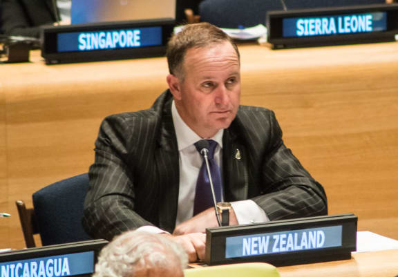 John Key at the United Nations General Assembly.