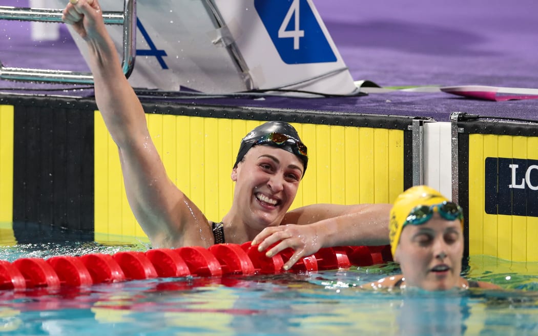 Sophie Pascoe of New Zealand, winner of the Women's 100m Freestyle S9 Swimming Final at the Sandwell Aquatics Centre, England on Friday 29 July 2022 at the Birmingham 2022 Commonwealth Games.