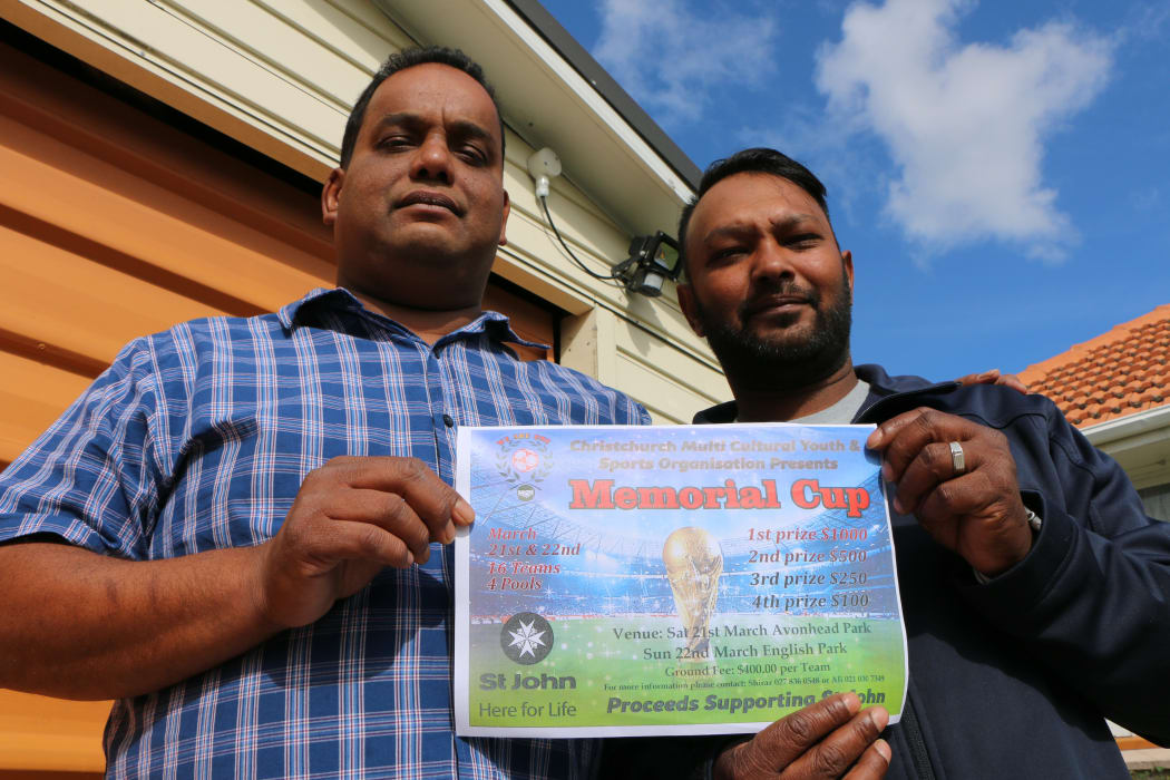 Azam Ali and Shiraz Ali are expecting a fierce competition at a football tournament to mark the one year anniversary since the Christchurch mosque shootings.