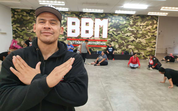 Dave 'the Brown Butterbean' Letele. a former boxer who started the BBM fitness class.