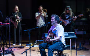Bret McKenzie performing for NZ Live at Massey University