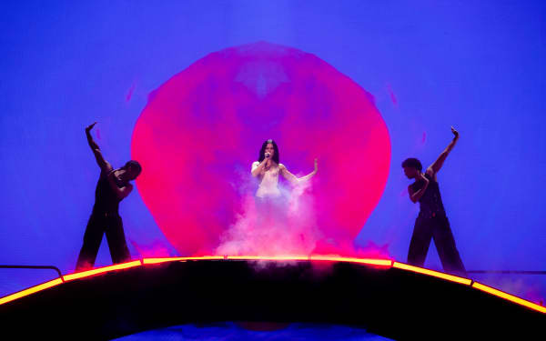 Dua Lipa performs at Auckland's Spark Arena, April 2, 2025.