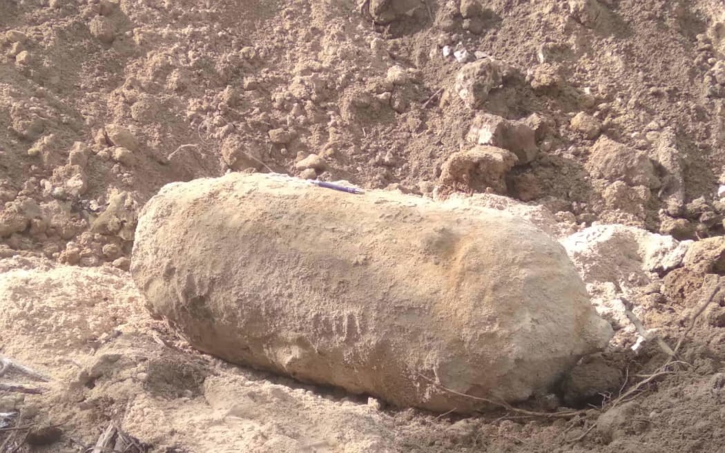 US_bomb_650lb_removed_from_Taro_airstrip