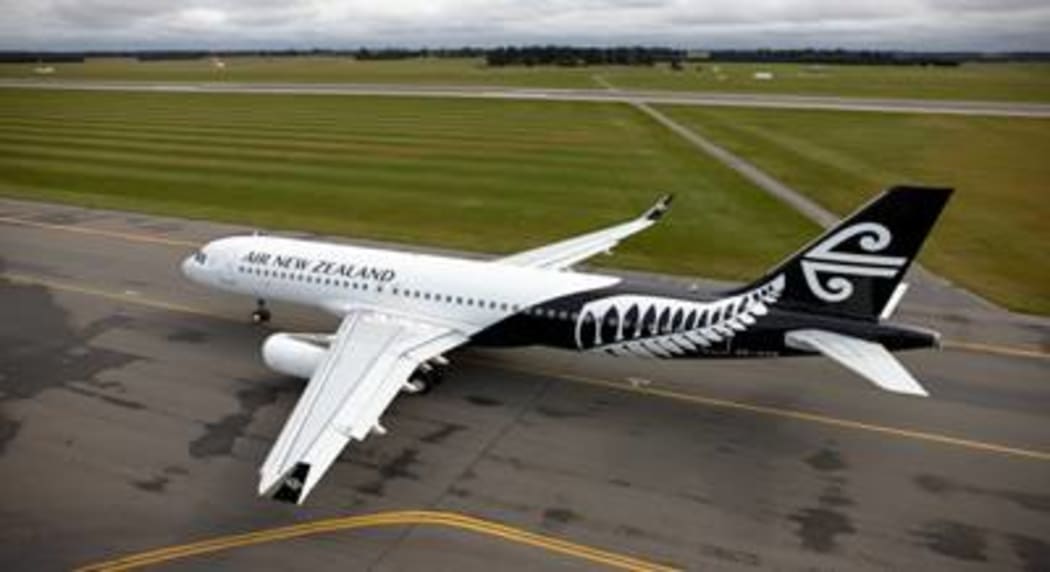 Air New Zealand's new fern livery on an Airbus A320 aircraft..