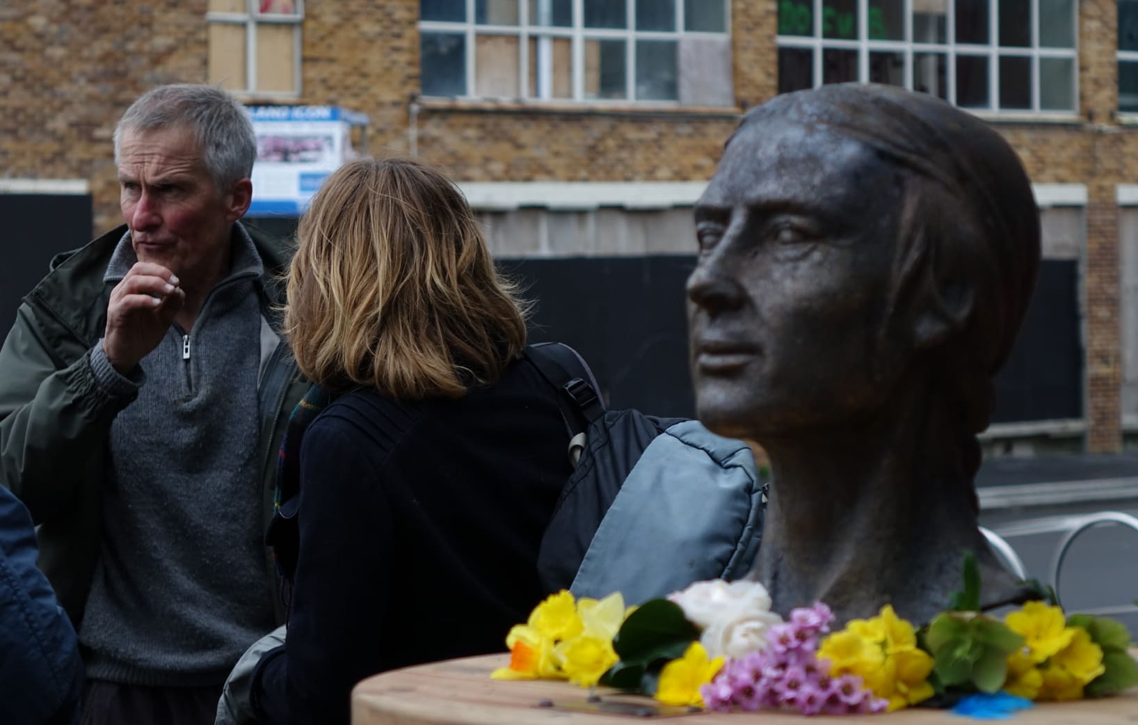 A bust Sam Mahon sculpted of his late friend and long time Ecan critic, Catherine Sintenie.
