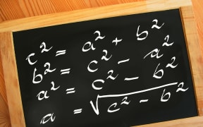 Blackboard with mathematic equations