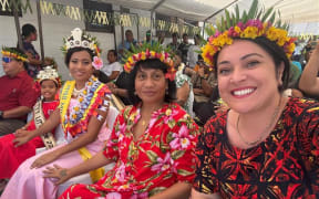 Miss Micronesia, Minister Tangariki Reete and Minister Ruth Cross Kwansing.