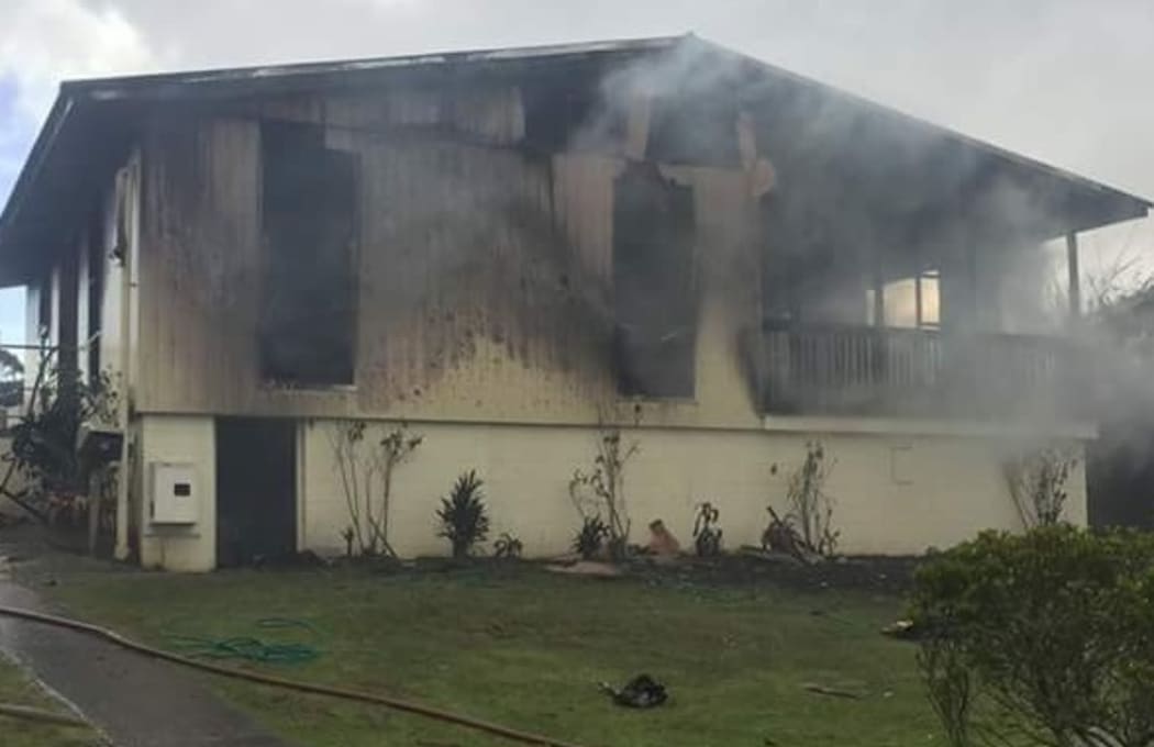 The house after it was gutted by a fire.