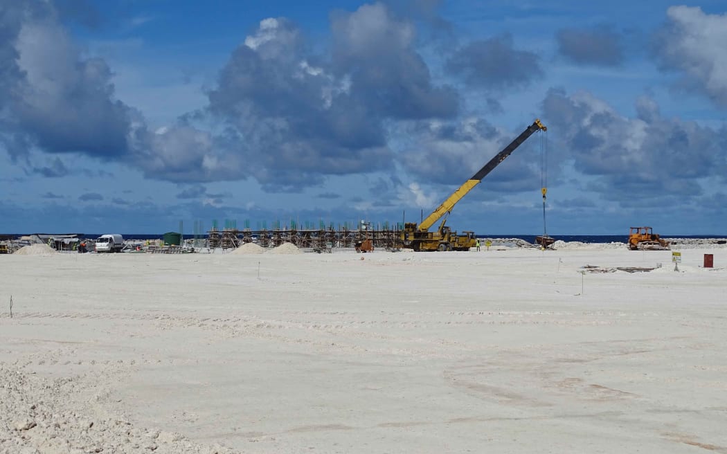 Landfill on an ocean side reef flat in Majuro is developing a new, 18-acre (7.3-hectare) sports facility that will feature the Marshall Islands first Olympic grade track and field facility as well as a baseball stadium. It is being built at a cost of over $6 million.