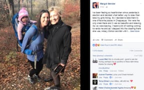 Margot Bester posted a photo of herself and Hillary Clinton on Facebook.