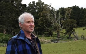 Shayne Tobin says the stream running through his property near Kaikohe turns into a muddy, sediment-laden torrent any time it rains.