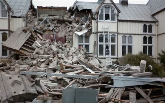 A ruined building in central Christchurch.