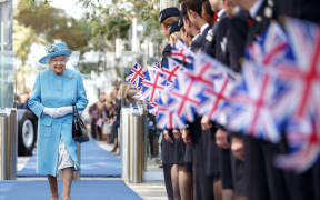 Queen Elizabeth II visits the headquarters of British Airways in Heathrow, west London on May 23, 2019.