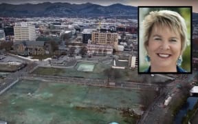 Nicky Wagner and the  convention centre site.