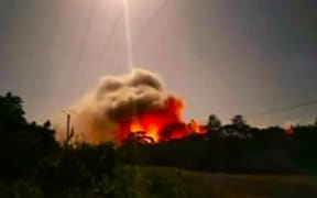 Sandalwood oil factory in flames on Maré Island on 9 March 2025 – PHOTO RRB – Facebook