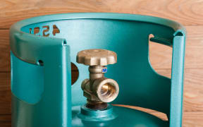 Closeup valve of LPG cylinder.