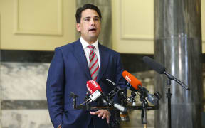 Opposition leader and National Party leader Simon Bridges at Parliament on April 7, 2020 in Wellington, New Zealand. New Zealand has been in lockdown since 26 March following tough restrictions imposed by the government to stop the spread of Covid-19.