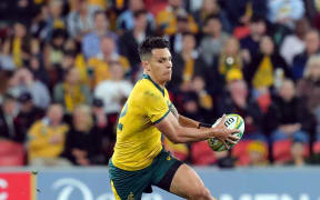 Matt To'omua in action for the Wallabies against Argentina.