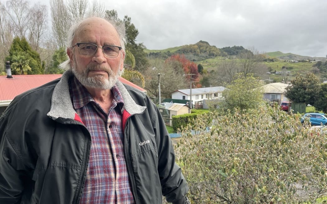 Dave Roebuck’s home overlooks the house. He says he heard hysterical screaming on Saturday afternoon. Photo / Natalie Akoorie