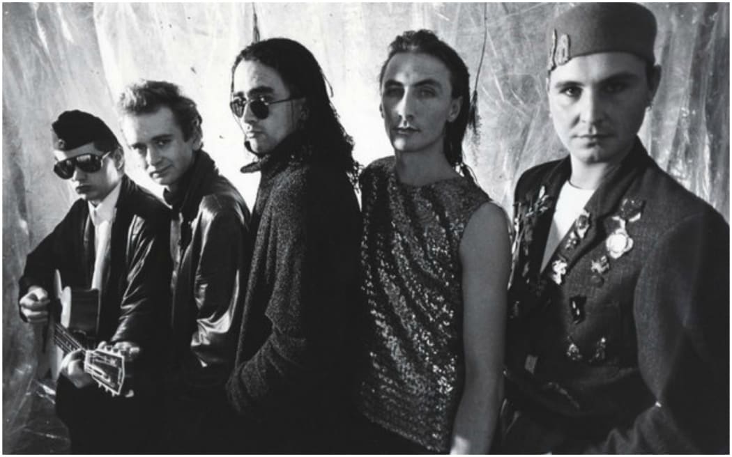 The Headless Chickens in 1987: Chris Matthews, Michael Lawry, Grant Fell, Bevan Sweeney, Rupert E Taylor