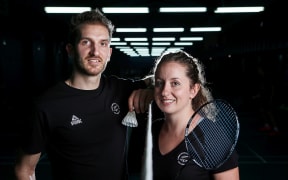 Brother and sister mixed doubles badminton pair Oliver and Susannah Leydon-Davis.