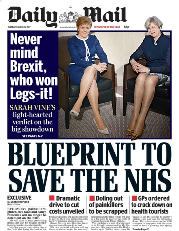 Daily Mail Legs-it cover called sexist