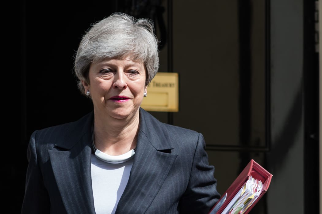 British Prime Minister Theresa May leaves 10 Downing Street on Wednesday.