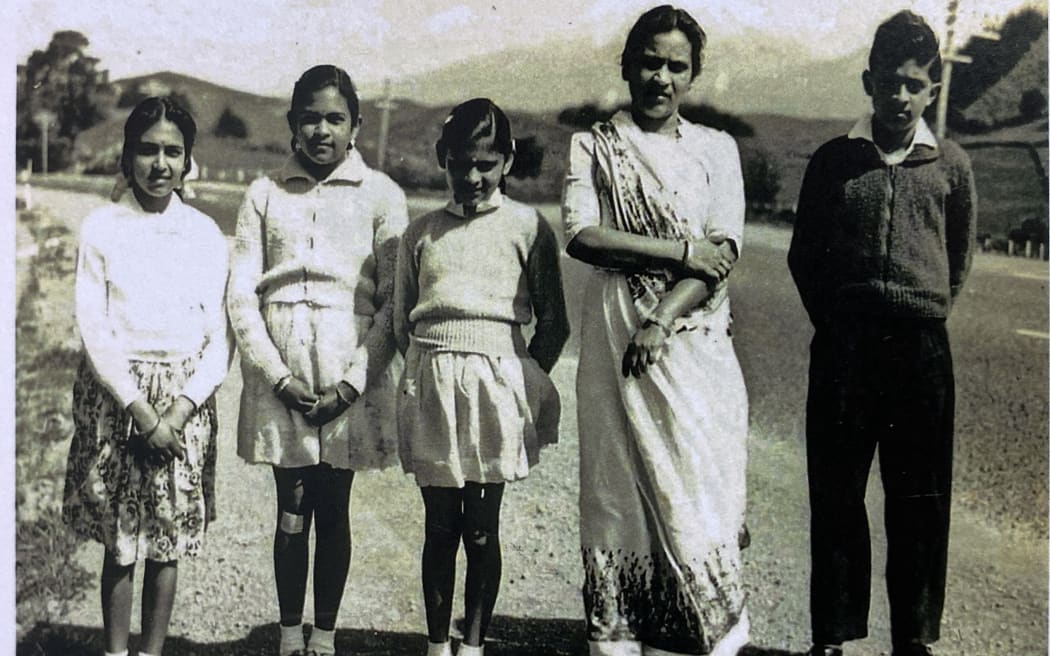 Jeram and Dahi relocated to Taranaki in the 1950s, where they raised their four children - Jasu, Usha, Indira and Ashok (L-R).