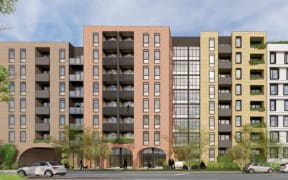 An artist's concept - KiwiSaver fund manager Simplicity's construction branch said in February 2025, that it has resource consents to build 264 homes in Morningside as a build-to-rent project.