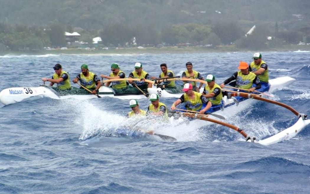 Action from the 2015 Vaka Eiva canoeing festival in Rarotonga.