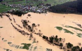 Flooding in Rai Valley on Saturday.